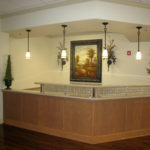 custom dentist reception desk coral gables